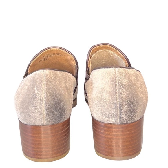 Sofft Shoes Women’s Velina Grey Leather Suede Heeled Loafers Size-8.5 NWOT - Picture 3 of 5